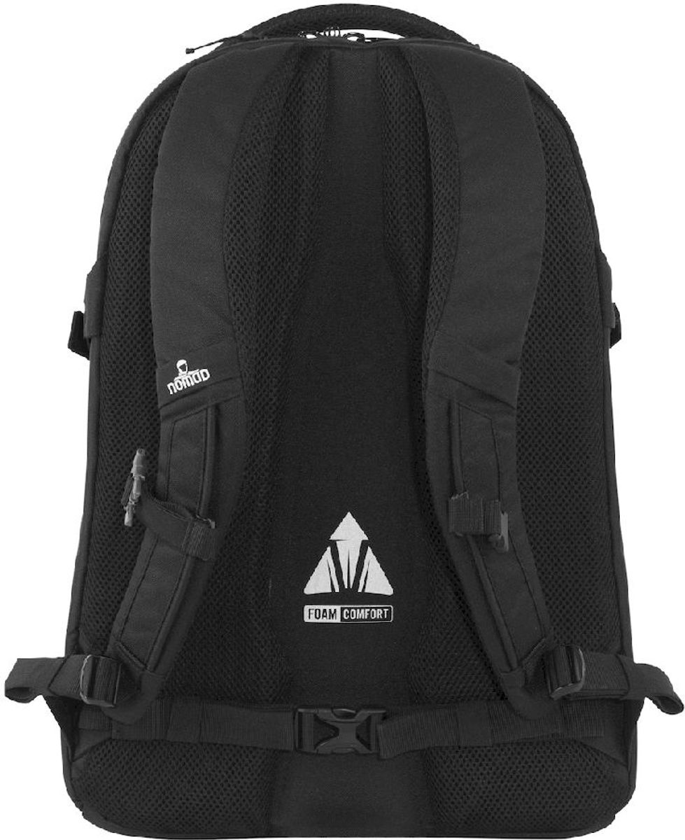 Nomad Velocity 24L laptop rugzak - zwart achterkant