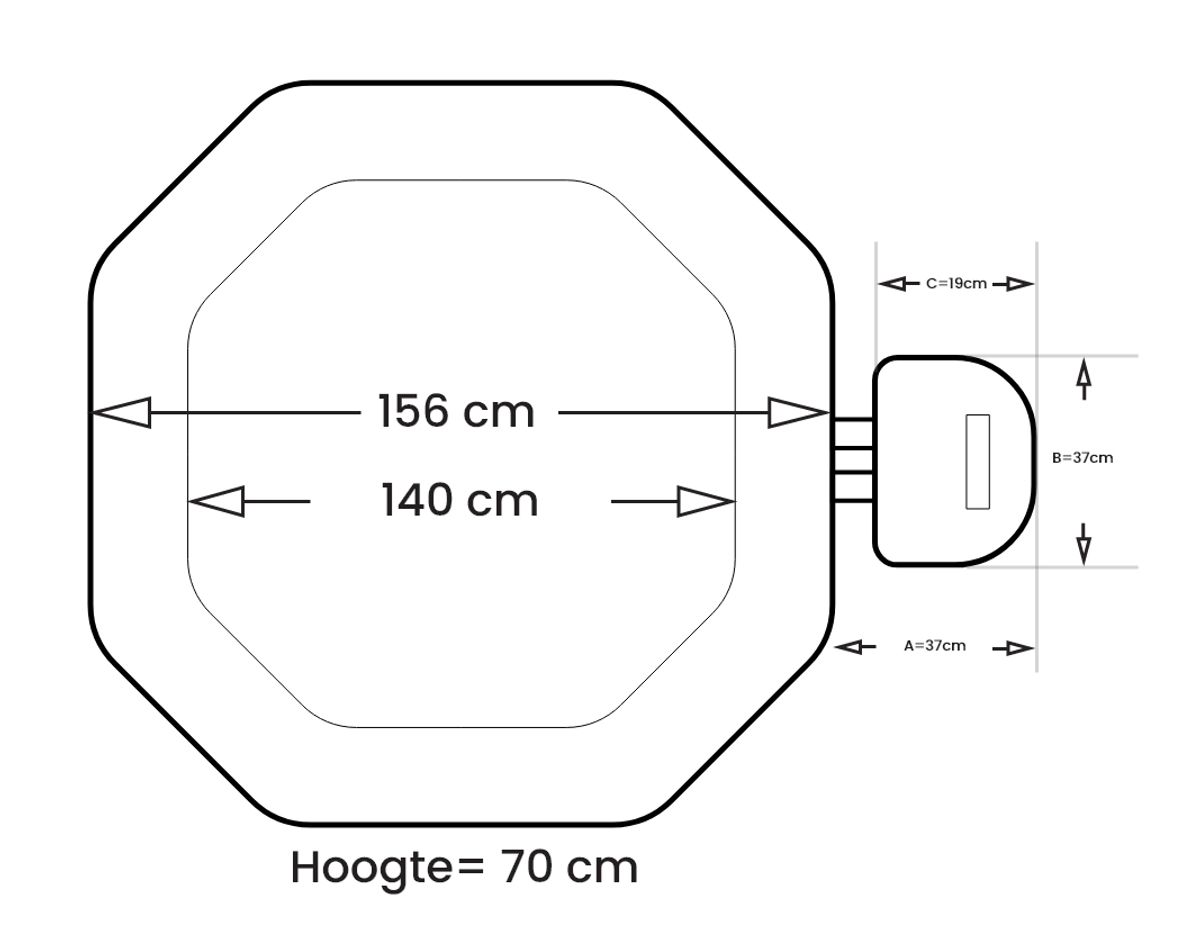 NetSpa Vita afmetingen
