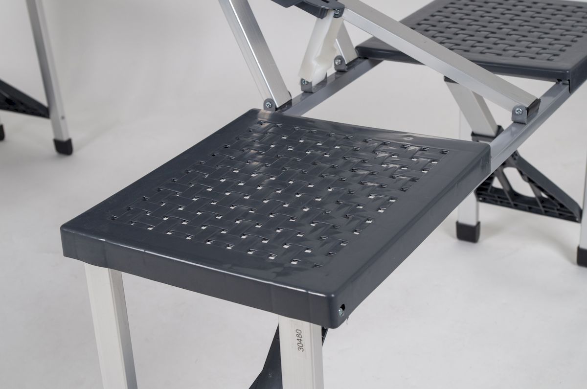 Bo-Camp 130 x 85 inklapbare picknicktafel - Grijs