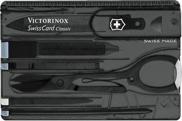 Victorinox SwissCard Classic multitool - transparant zwart