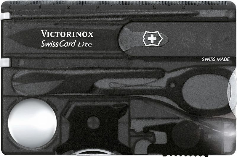 Victorinox SwissCard Lite multitool - transparant zwart