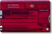 Victorinox SwissCard Quattro multitool - transparant rood