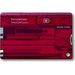 Victorinox SwissCard Quattro multitool - transparant rood