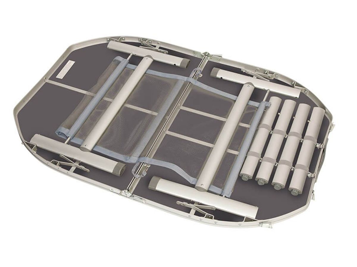 Bo-Camp Ovaal 120 x 80 Koffermodel campingtafel - Grijs