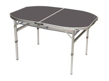 Bo-Camp Ovaal 120 x 80 Koffermodel campingtafel - Grijs