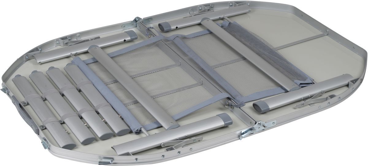 Bo-Camp Premium Ovaal 120 x 80 Koffermodel campingtafel - Grijs