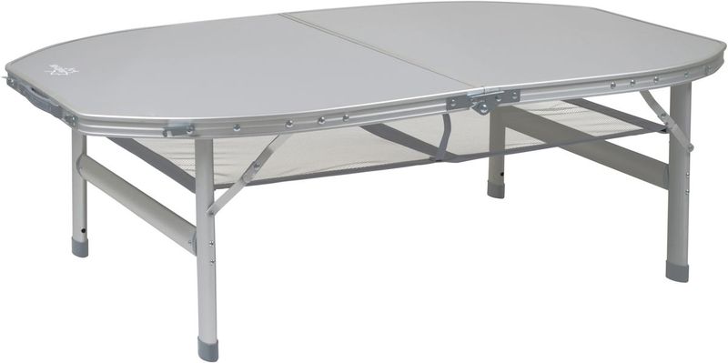 Bo-Camp Premium Ovaal 120 x 80 Koffermodel campingtafel - Grijs