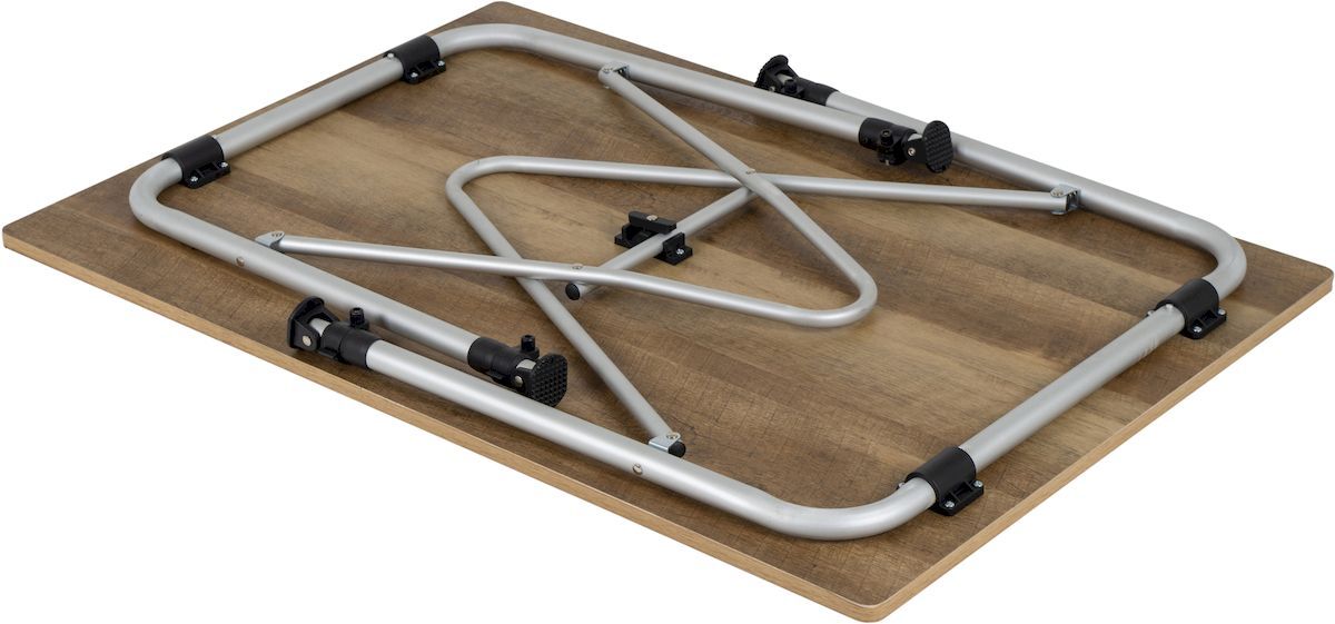 Bo-Camp Feather 110 x 70 cm campingtafel - Bruin ingeklapt