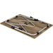 Bo-Camp Feather 110 x 70 cm campingtafel - Bruin ingeklapt