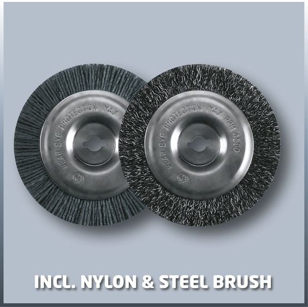 Einhell GE-CC 18 Li Solo accu voegenreiniger staal en nylon borstel