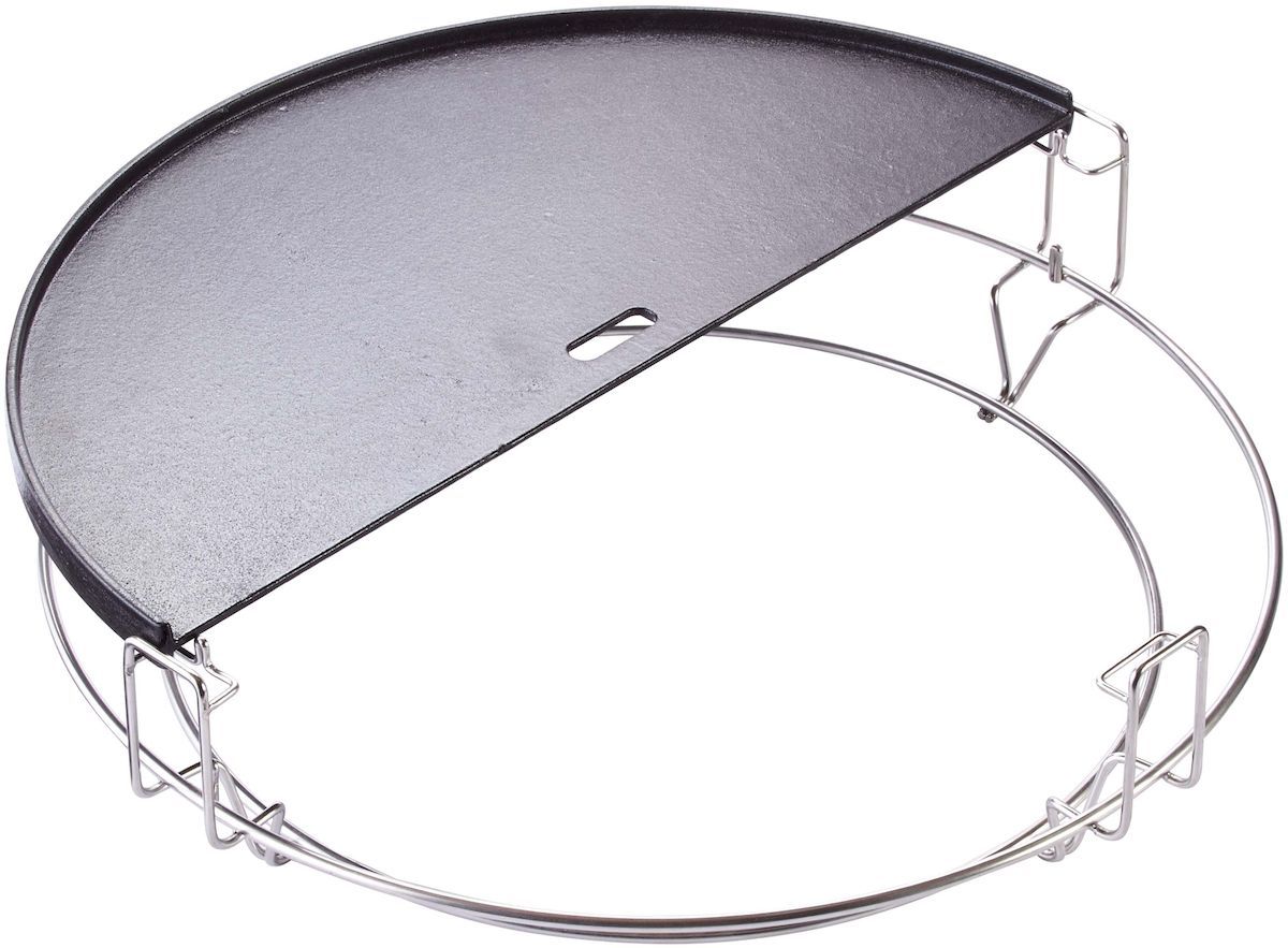 Kamado Joe Halfrond tweezijdig gietijzeren grillplaat voor Big Joe zachte kant