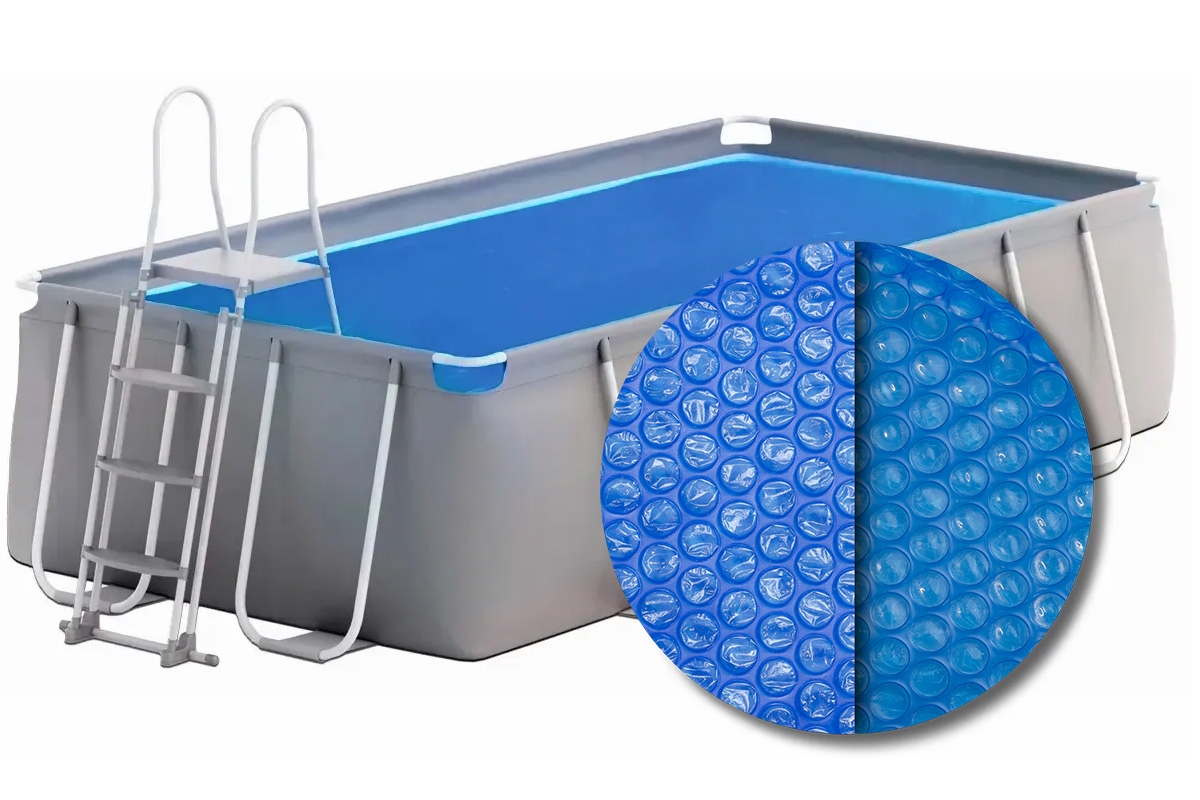 Solar cover rechthoekig - 300 x 175 cm (zeilmaat 295 x 170) - Blauw
