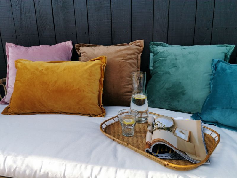 Velvet Sit & Heat warmtekussens in setting