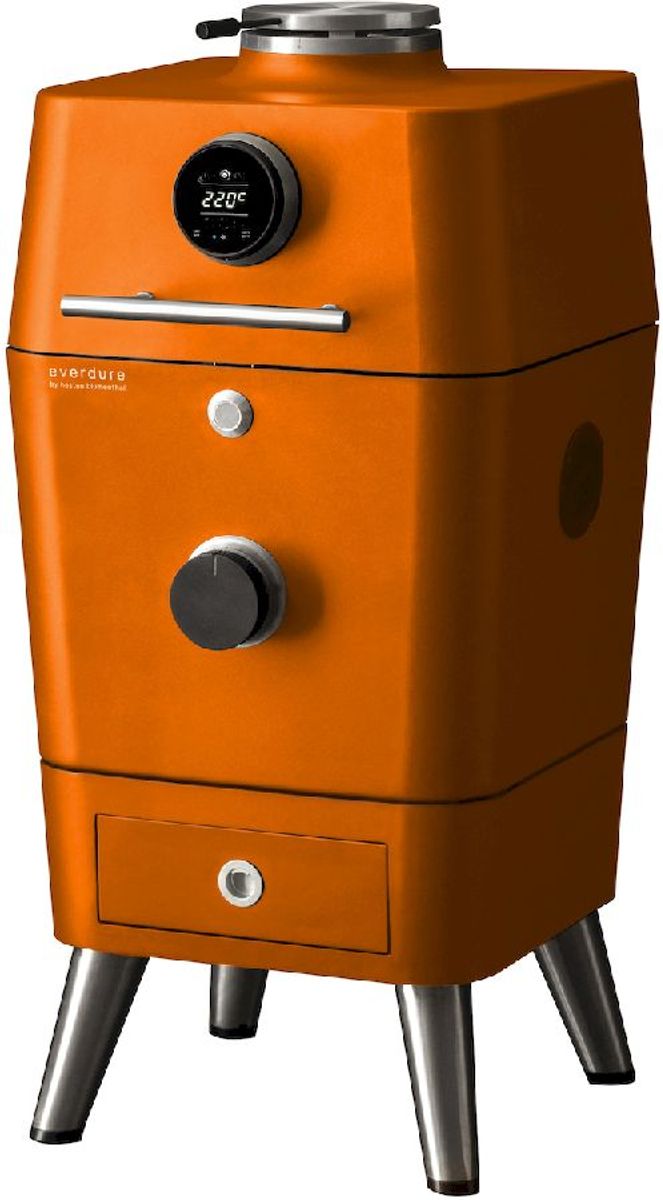 Everdure 4K houtskool barbecue met beschermhoes - oranje