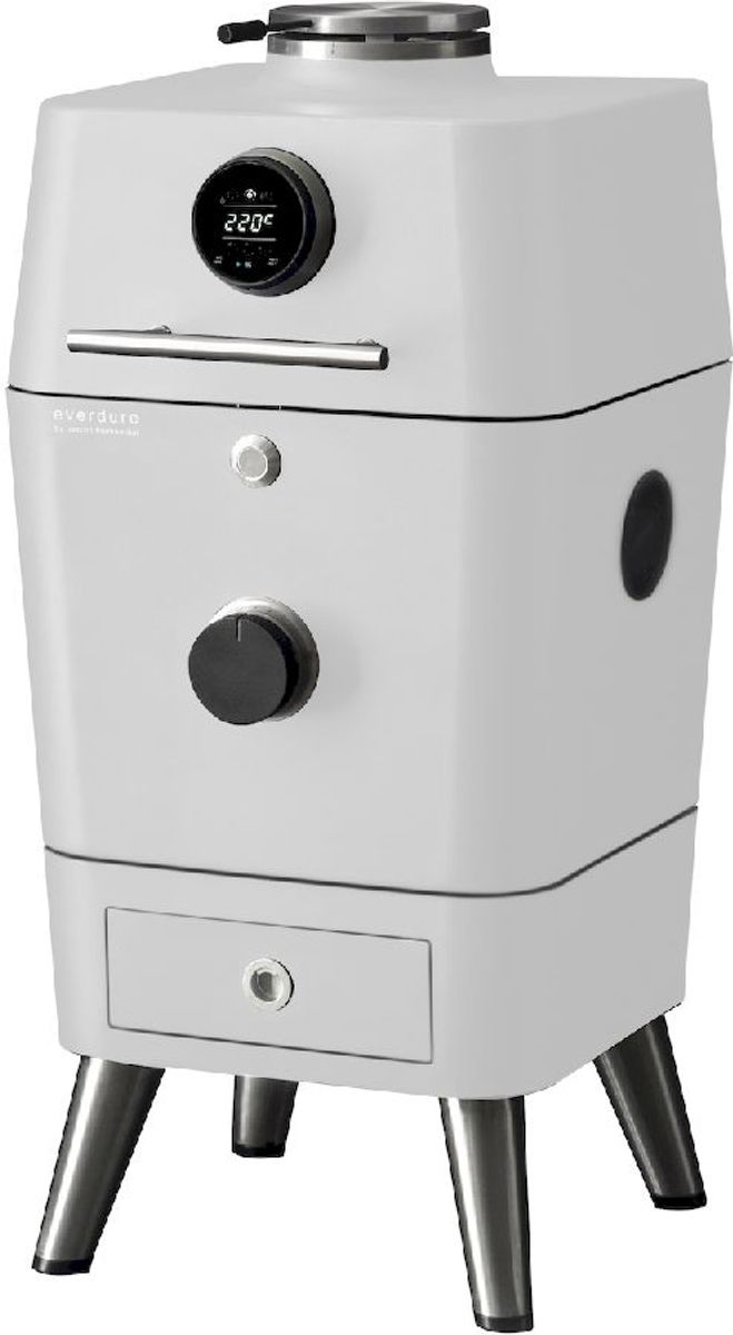 Everdure 4K houtskool barbecue met beschermhoes - wit