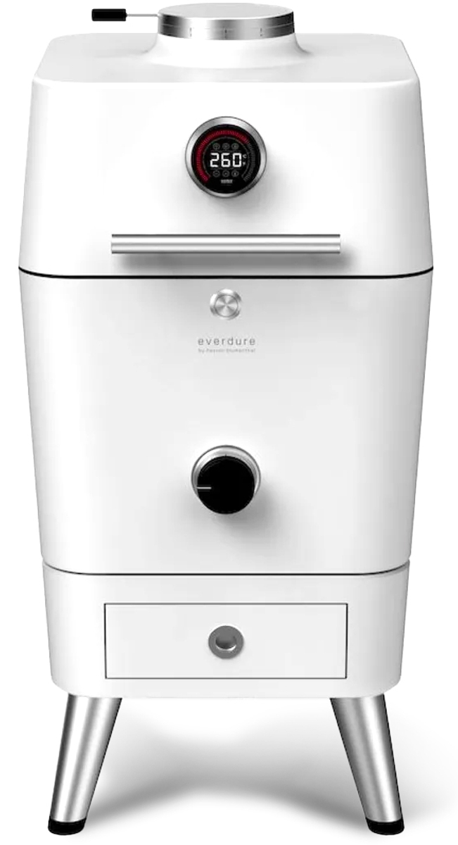 Everdure 4K houtskool barbecue met beschermhoes - wit
