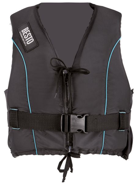 Besto Dinghy Zipper 50N zwemvest - Zwart/Blauw