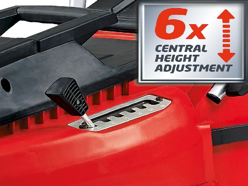 Maaihoogte in 6 standen verstelbaar