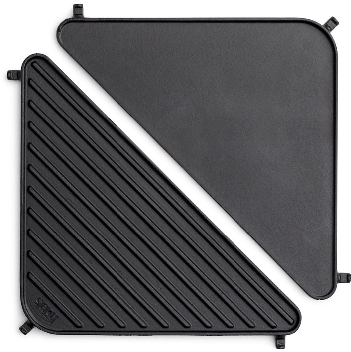 Höfats Cube Vuurkorf gietijzeren grillplaat - met een gladden en een geribbelde zijde