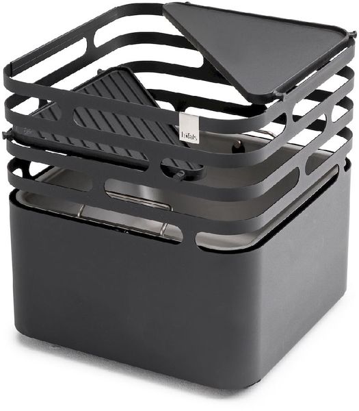 Höfats Cube Vuurkorf gietijzeren grillplaat - op verschillende hoogtes in de Cube vuurkorf te plaatsen