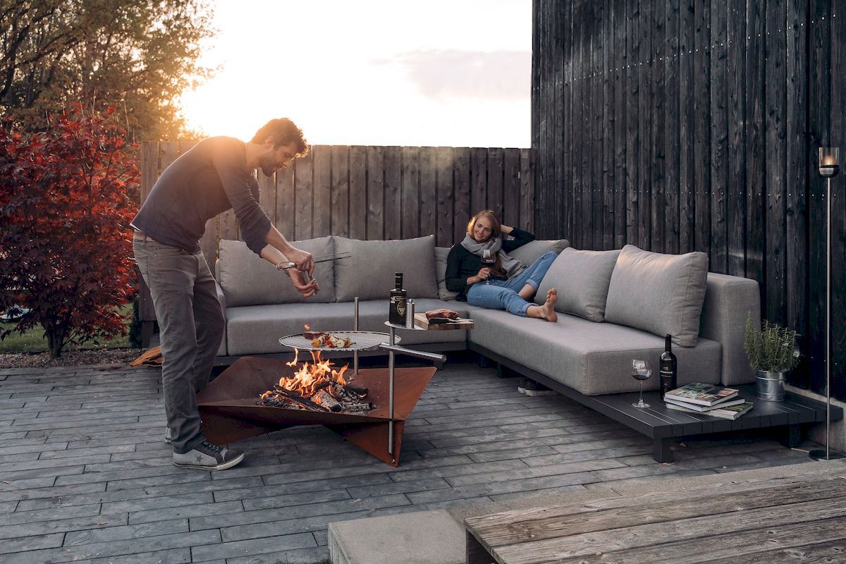 Höfats Triple Vuurschaal Grillrooster - Ø 45 cm - vuurschaal als barbecue