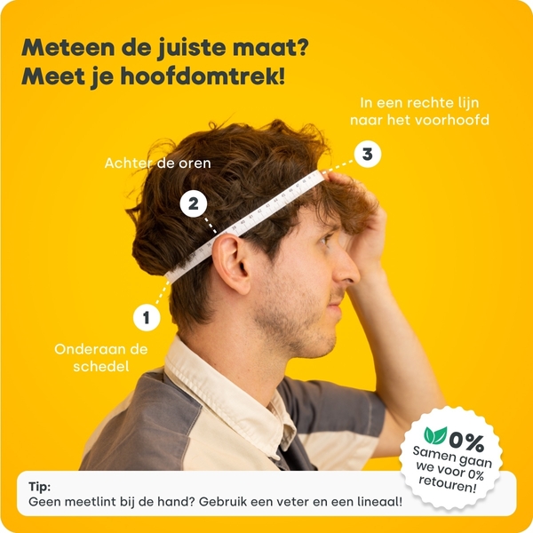 Hoofdmaat meten voor fietshelm