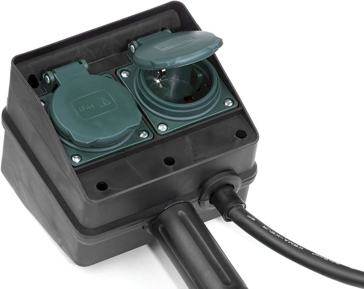 Brennenstuhl 4-fach Gartensteckdose Mit Erdspieß & Safe-Box IP44 – Wetterfest Für Draußen