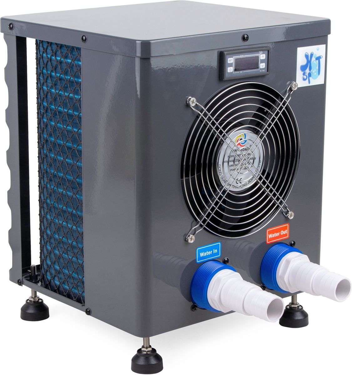 Hot Spot 3 compacte zwembad warmtepomp 3,1kW - zijkant