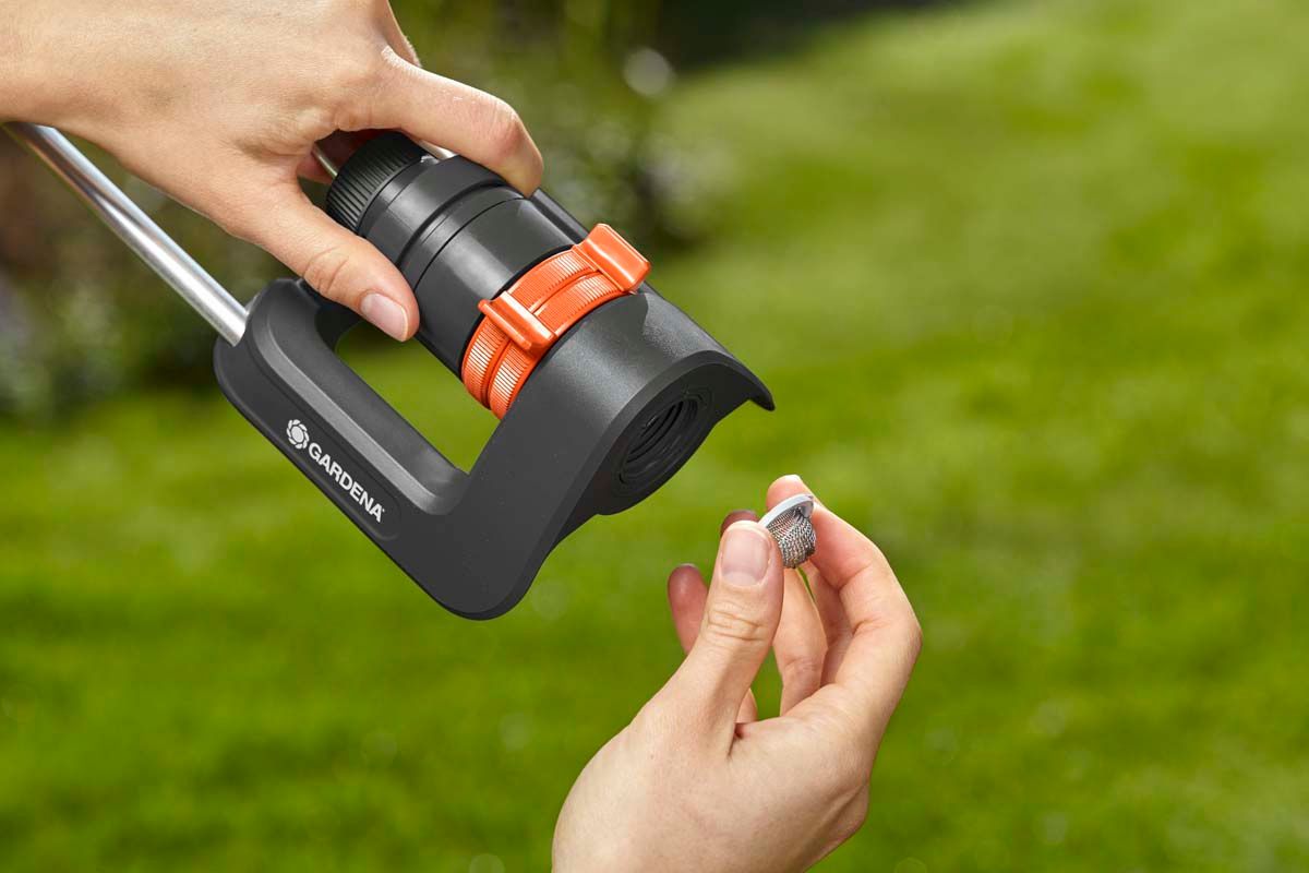 Roestvrijstalen filter Gardena Aqua L zwenksproeier 