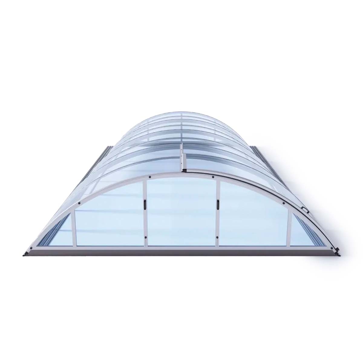 Albixon Klasik Clear B zwembadoverkapping
front alu