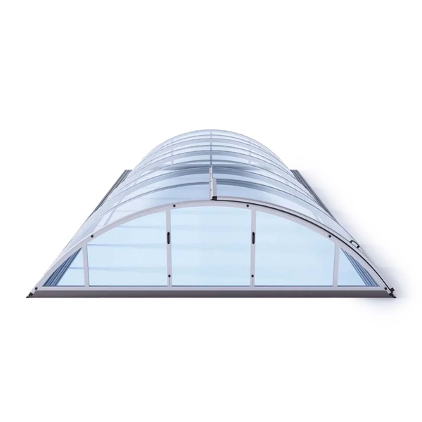 Albixon Klasik Clear B zwembadoverkapping
front alu