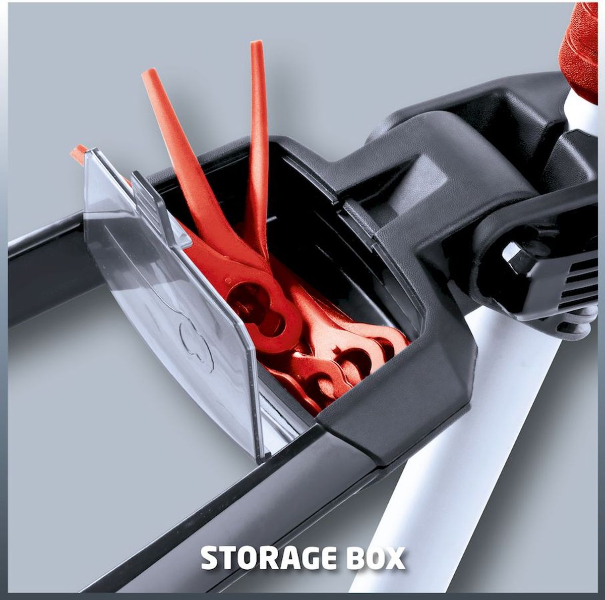 Einhell GE-CT 18 Li accu grastrimmer opbergvak