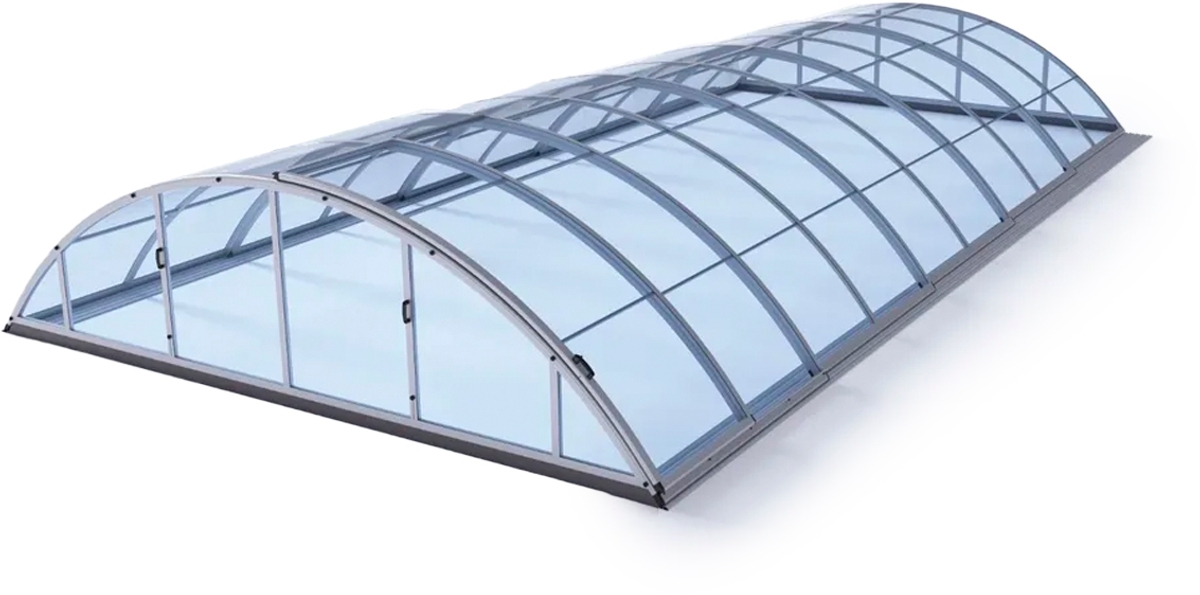 Albixon Klasik Clear C zwembadoverkapping
3/4 alu