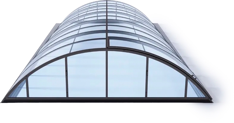 Albixon Klasik Clear C zwembadoverkapping
front