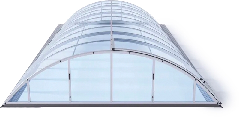 Albixon Klasik Clear C zwembadoverkapping
front alu