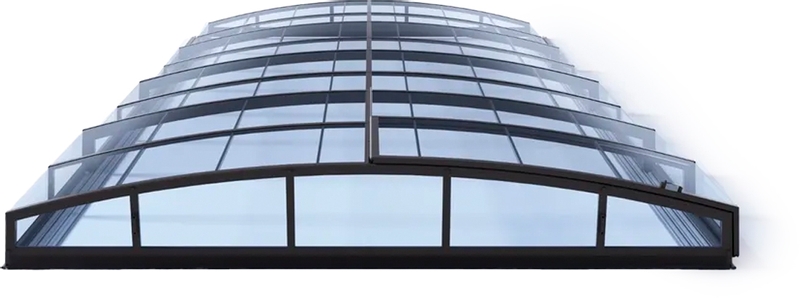 Albixon Casablanca Infinity Clear B zwembadoverkapping
front