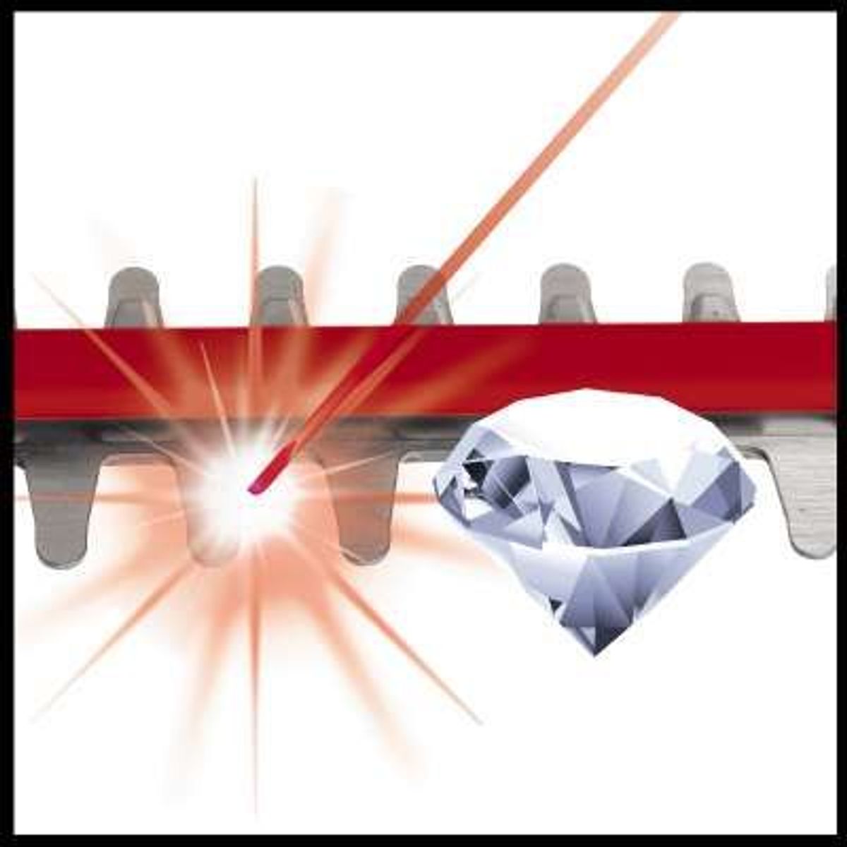 Messen gemaakt van lasergesneden en diamantgeslepen staal