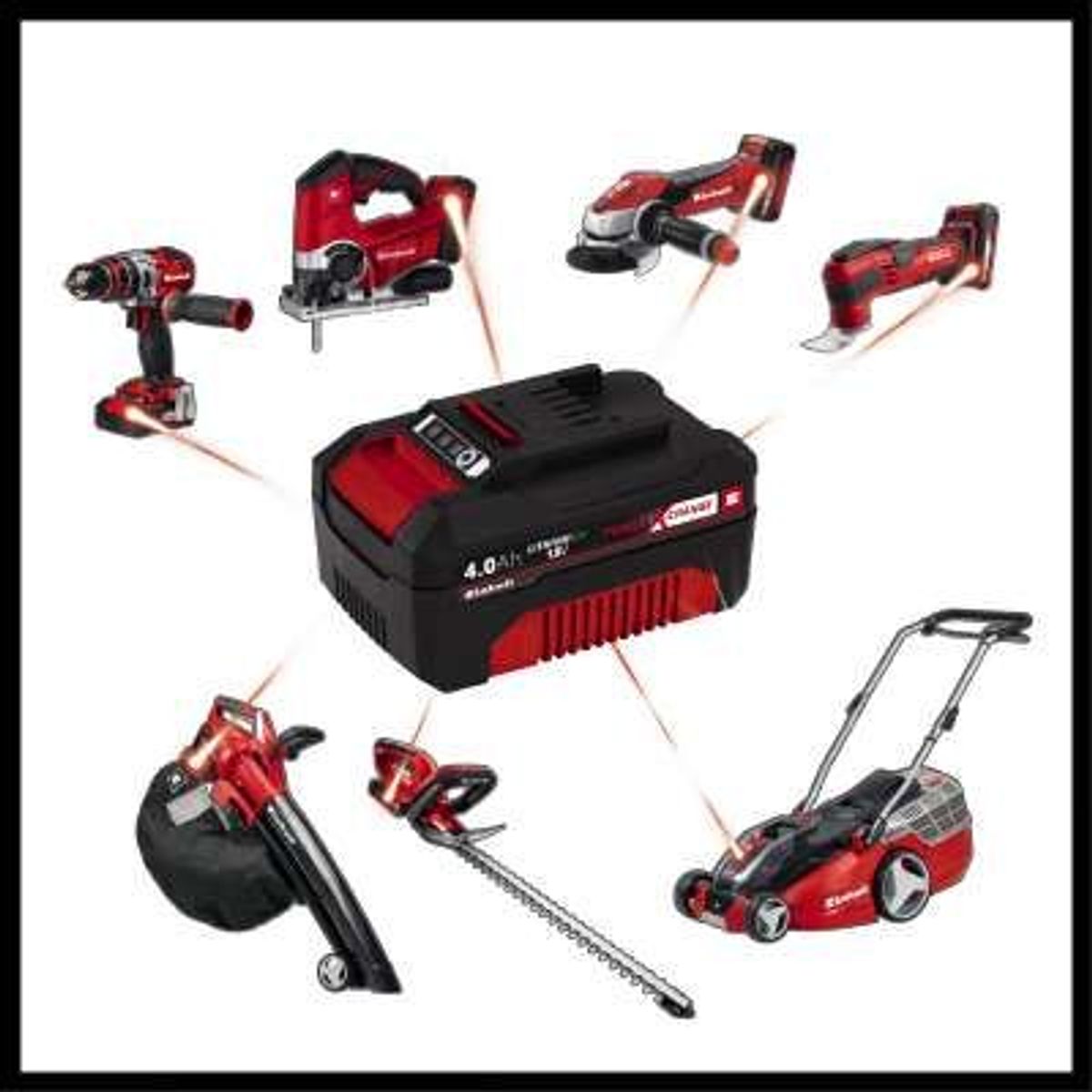 Einhell 18V 4,0 Ah Power-X-Change Starter Kit universeel te gebruiken