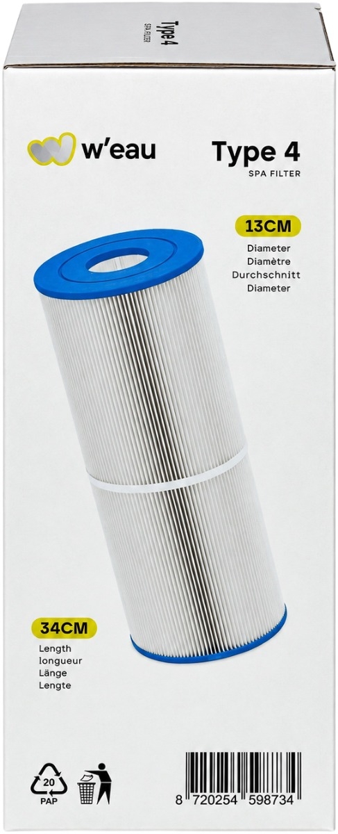W'eau spafilter type 4 (o.a. SC704 of C-4326)