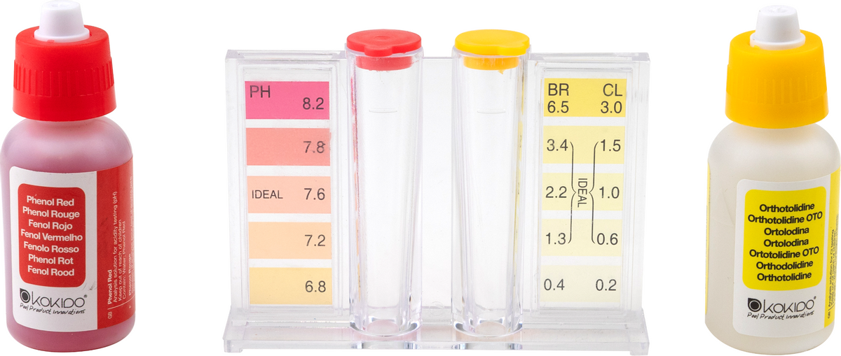 Kokido druppeltester pH en Chloor voor zwembad en spa