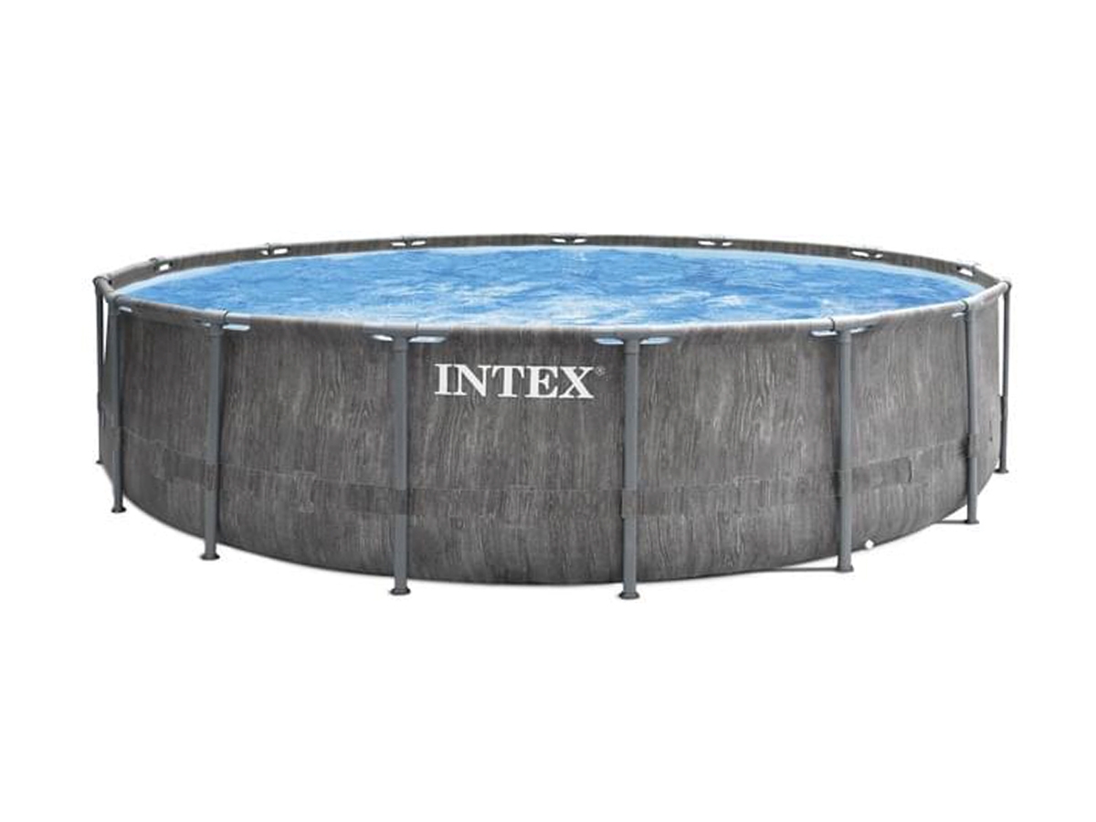 Intex Prism Frame Pool Greywood - 457 x 122 cm – met filterpomp en accessoires
