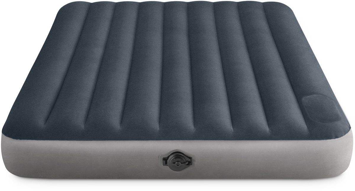 Intex Single-High luchtbed met batterijpomp  - Queensize