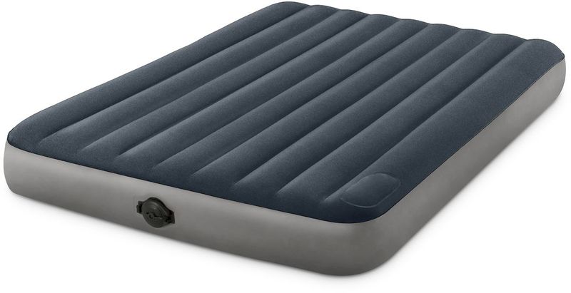 Intex Single-High luchtbed met batterijpomp  - Queensize