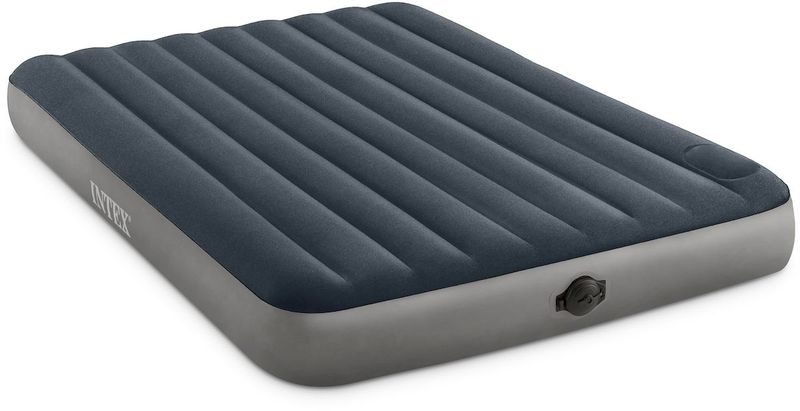 Intex Single-High luchtbed met batterijpomp  - Queensize