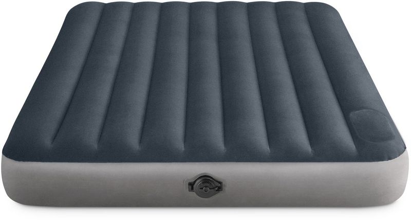 Intex Single-High luchtbed met batterijpomp  - Queensize