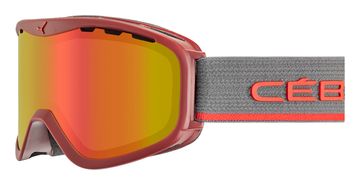 Cébé Ridge OTG skibril - Mat Grijs - Oranje lens