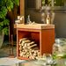 OFYR Butcher Block Storage 90 Corten - Teak Wood 