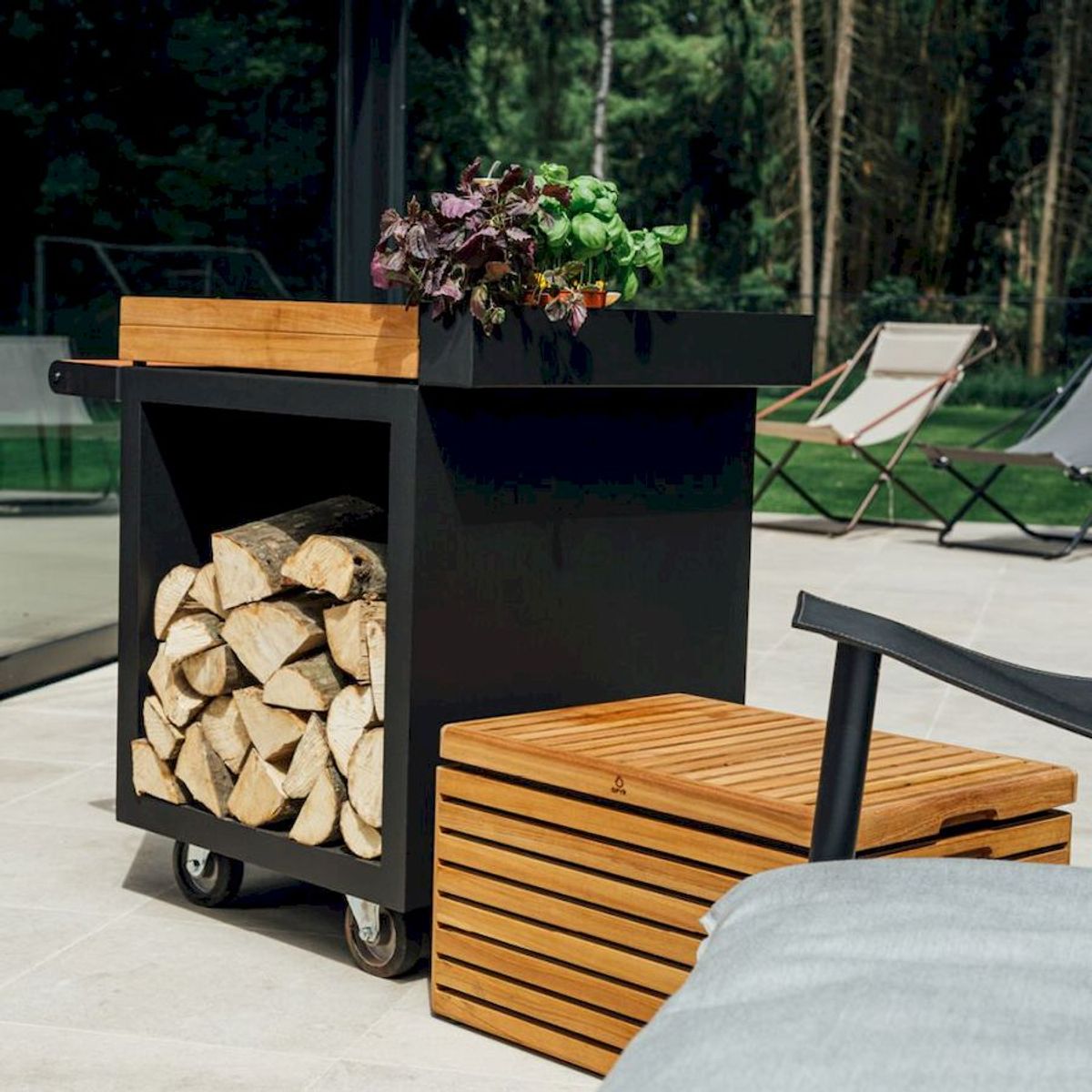 OFYR Mise en Place Table 65 PRO Black - Teak wood