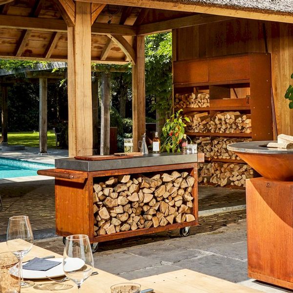 OFYR Mise en Place Table 135 PRO Corten - Ceramic Dark Grey
