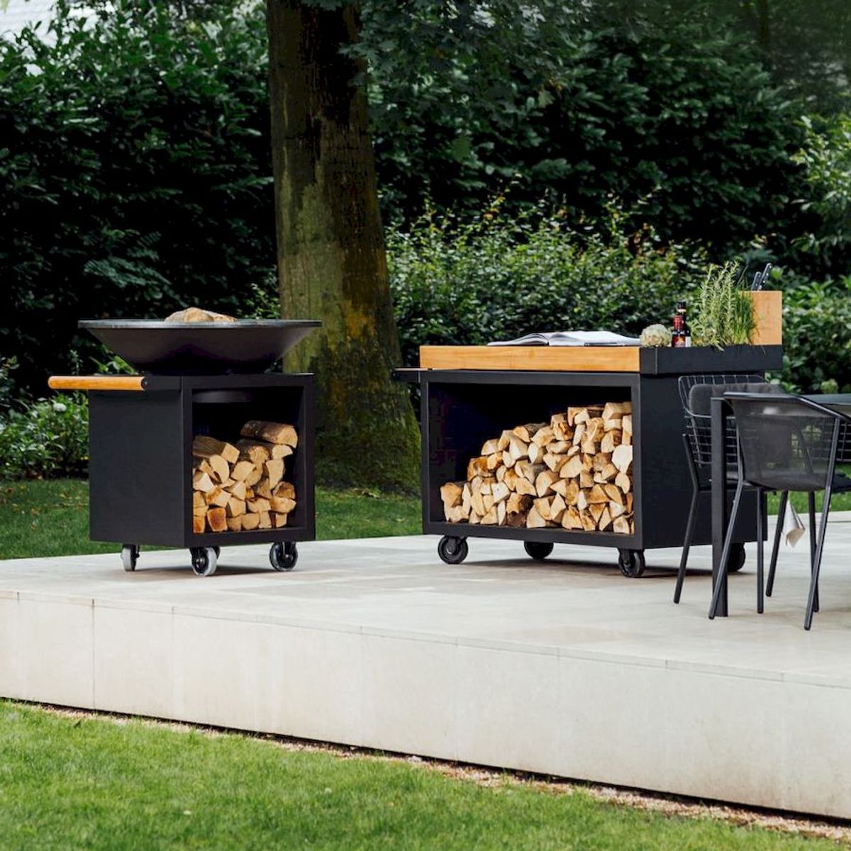 OFYR Mise en Place Table 135 PRO Black - Teak Wood